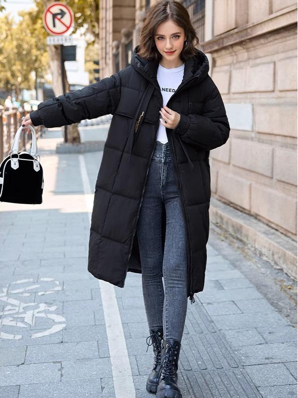 [US SELLER] 2024 Premium New winter coats for women Classic Hooded Long Puffer Coat Casual Long Sleeve Basic Jackets